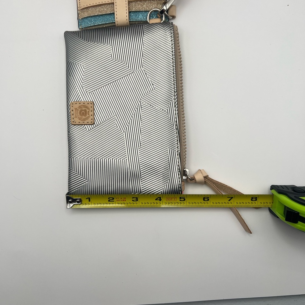 Consuela Silver and Tan Clutch Wristlet - Picture 5 of 10